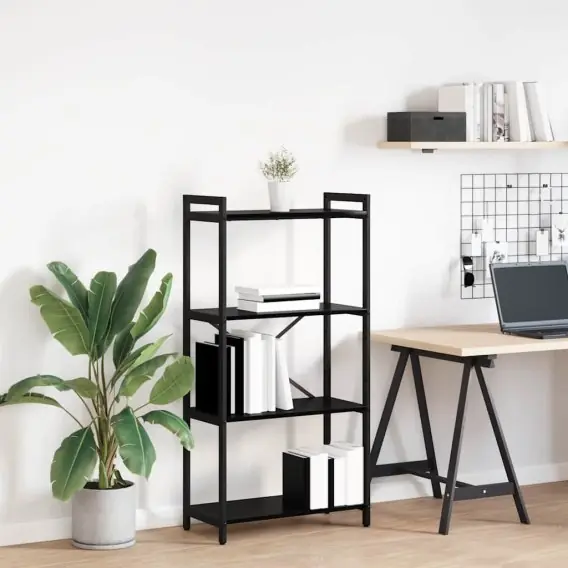 Cena promocyjna Półka na książki Czarny dąb 60 x 30 x 118 cm Lumarko! - Hurtownia wielobranżowa Lumarko